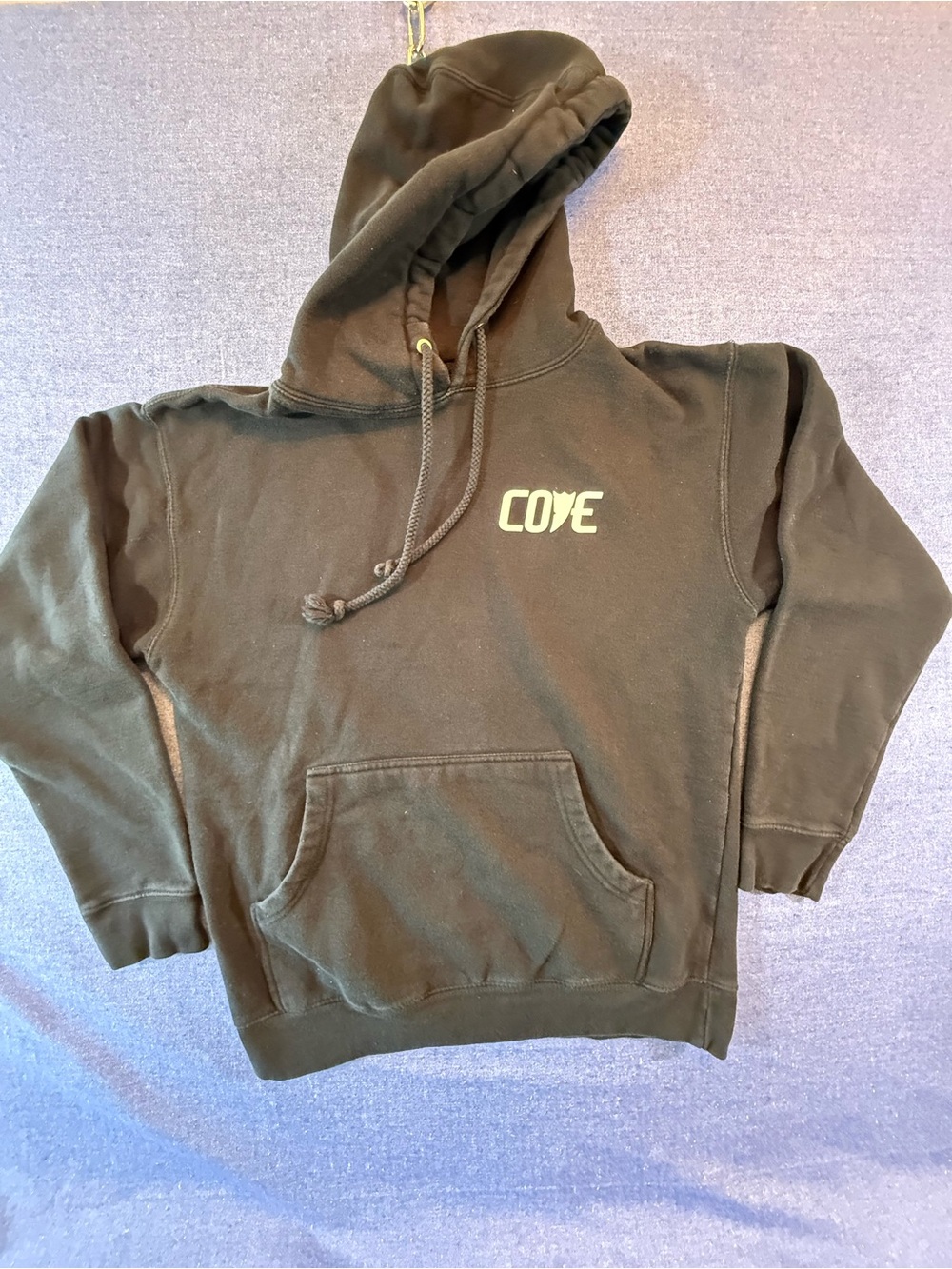 Cove Women’s Black Style Hoodie with Chest Logo and Back Graphic
